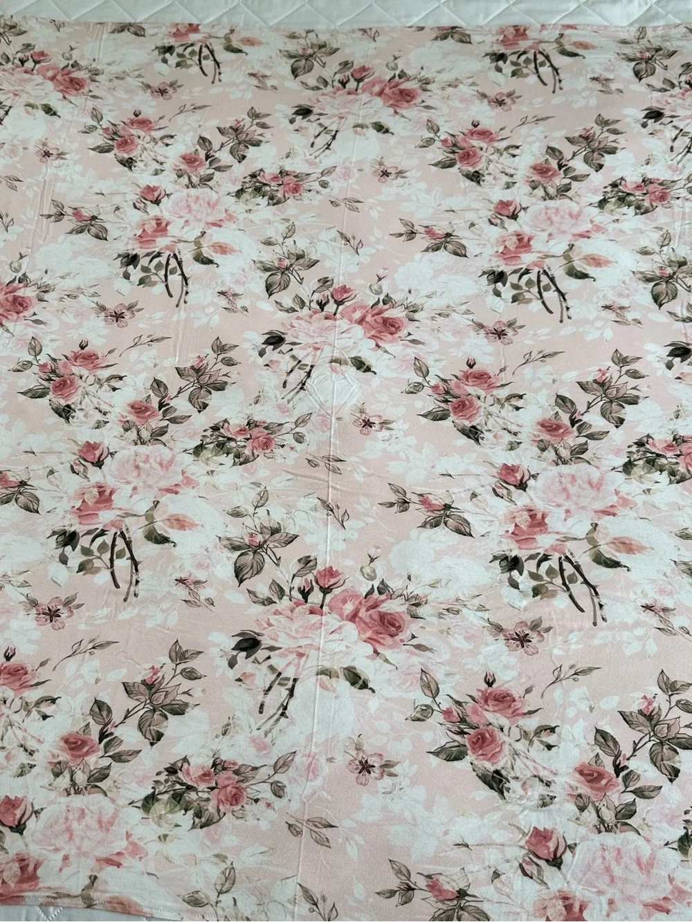Posh Peanut Pink Floral Swaddle Blanket “Everly Rose”
